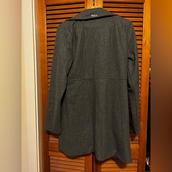 Roxy Grey Long Pea Coat - Picture 11 of 11